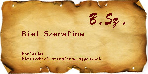 Biel Szerafina névjegykártya